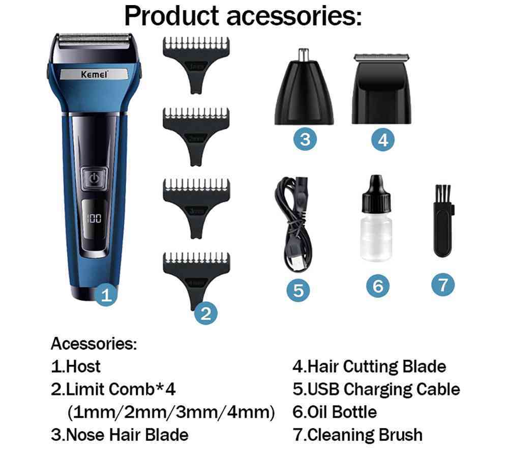 Kemei KM-6541 3 in 1 Rechargeable Men’s Grooming Kit