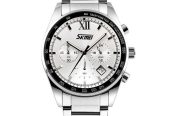 SKMEI 9096 Stainless Steel Quartz Analog Male Clock American Western Wristwatch Fashion Cheap Price Brand Men Watch