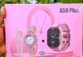A58 Plus Women Smartwatch Magnetic Charging Bracelet With Jewelry for Ladies