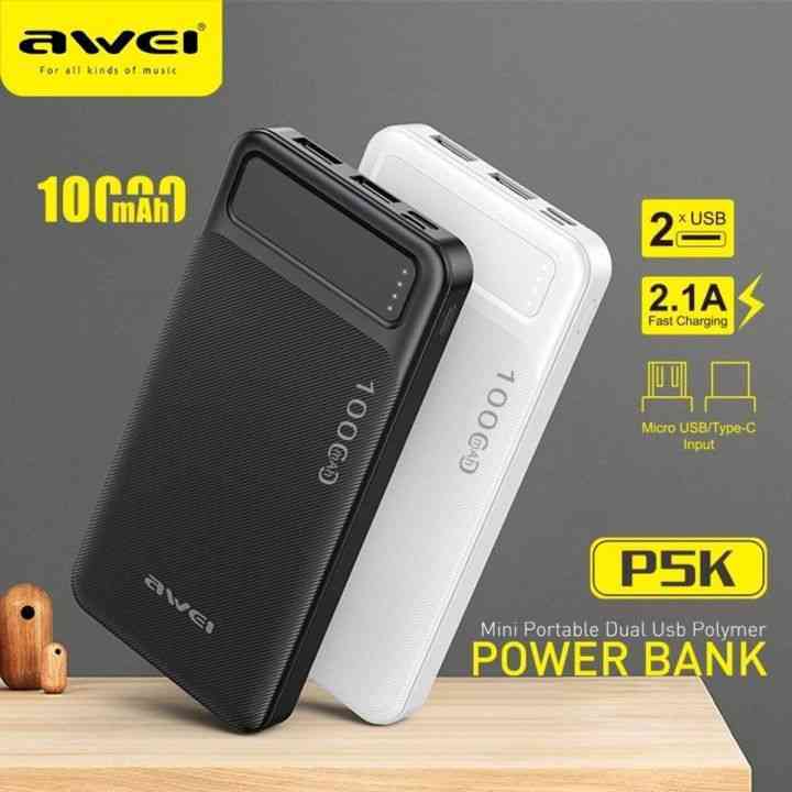 Awei P28K Power Bank। ১০,০০০ mAh এর