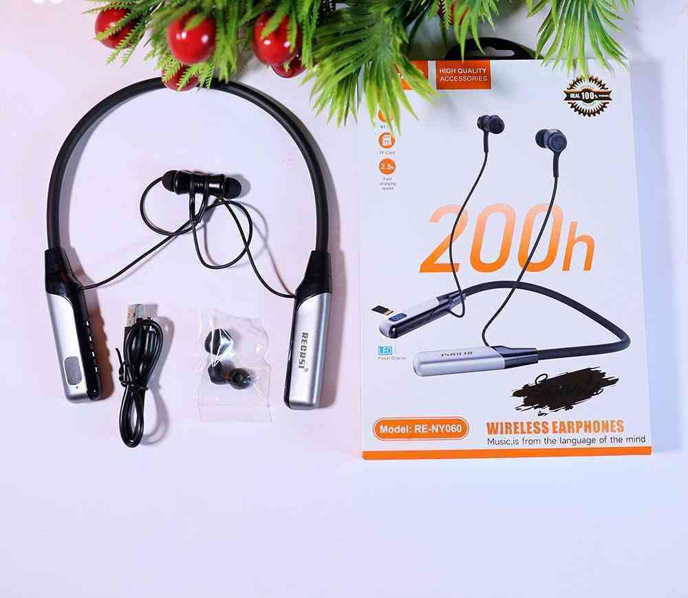 🎧 🎧 Wireless Earphones RE-NY060 – 200h Backup সহ দুর্দান্ত সাউন্ড কোয়ালিটি! (Original) 🎧🎧🎧